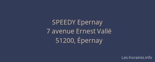 SPEEDY Epernay