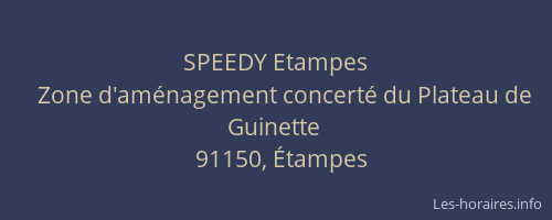 SPEEDY Etampes