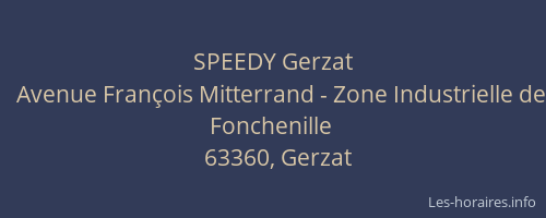 SPEEDY Gerzat