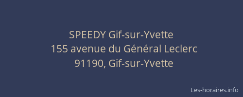 SPEEDY Gif-sur-Yvette