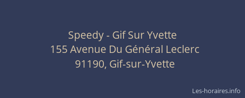 Speedy - Gif Sur Yvette