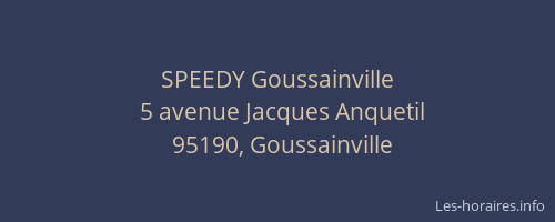 SPEEDY Goussainville