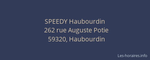 SPEEDY Haubourdin