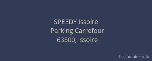 SPEEDY Issoire