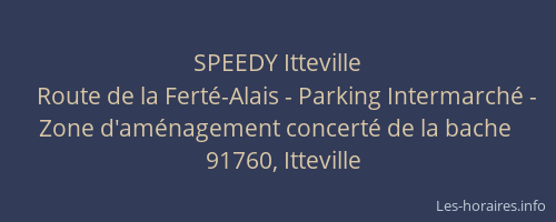 SPEEDY Itteville