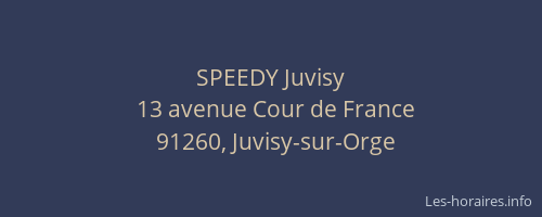 SPEEDY Juvisy