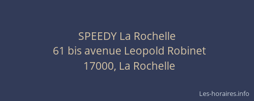 SPEEDY La Rochelle