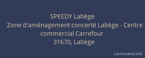 SPEEDY Labège