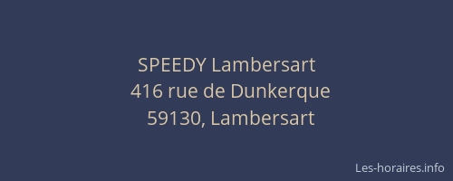 SPEEDY Lambersart
