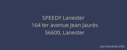 SPEEDY Lanester