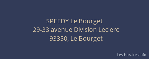 SPEEDY Le Bourget