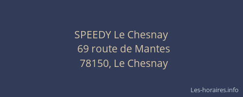 SPEEDY Le Chesnay