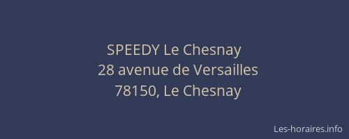SPEEDY Le Chesnay