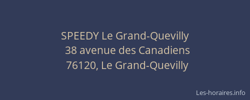 SPEEDY Le Grand-Quevilly