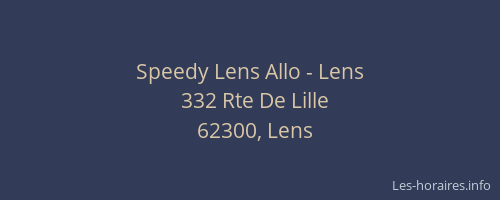 Speedy Lens Allo - Lens