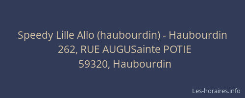Speedy Lille Allo (haubourdin) - Haubourdin