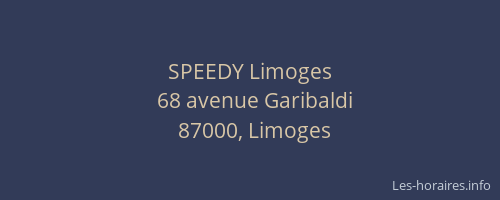 SPEEDY Limoges