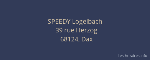 SPEEDY Logelbach