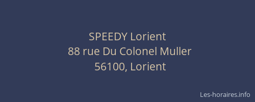 SPEEDY Lorient