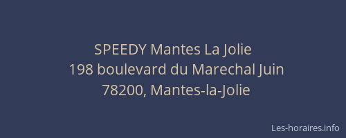 SPEEDY Mantes La Jolie