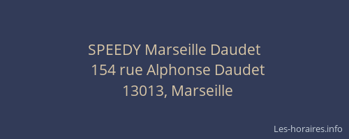 SPEEDY Marseille Daudet