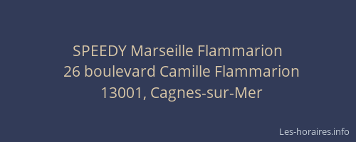 SPEEDY Marseille Flammarion