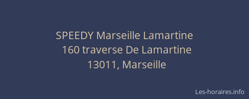 SPEEDY Marseille Lamartine
