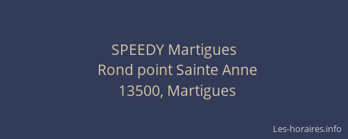 SPEEDY Martigues