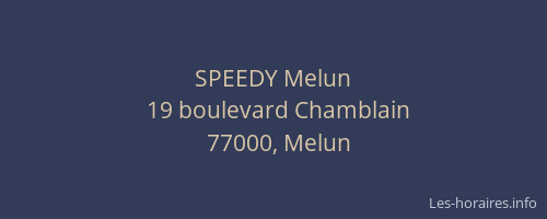 SPEEDY Melun
