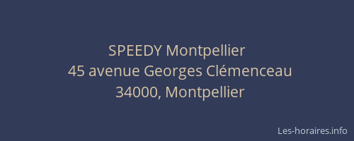 SPEEDY Montpellier