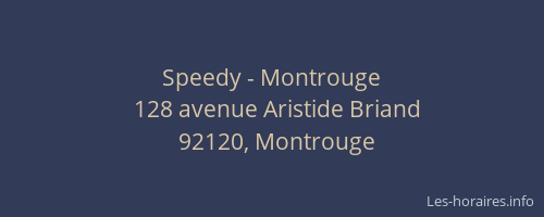 Speedy - Montrouge