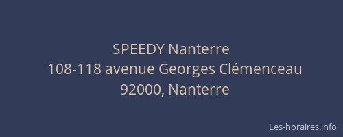 SPEEDY Nanterre