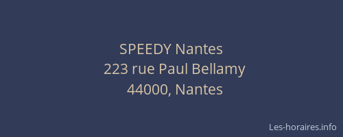 SPEEDY Nantes