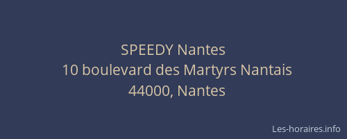 SPEEDY Nantes