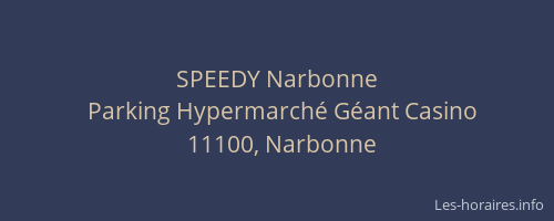 SPEEDY Narbonne