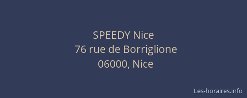SPEEDY Nice