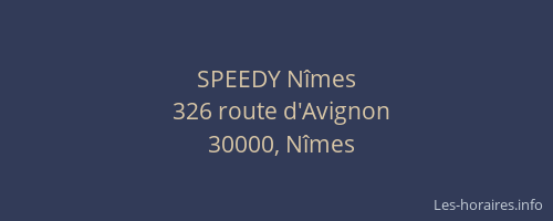 SPEEDY Nîmes
