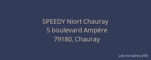 SPEEDY Niort Chauray