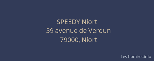 SPEEDY Niort