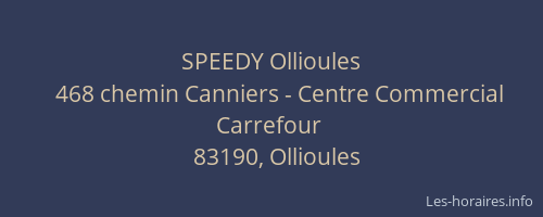SPEEDY Ollioules