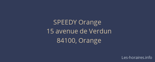 SPEEDY Orange