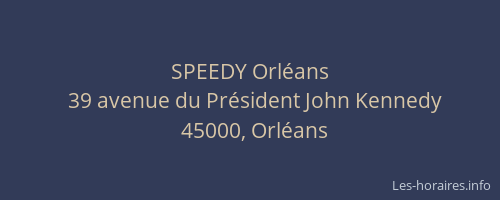 SPEEDY Orléans