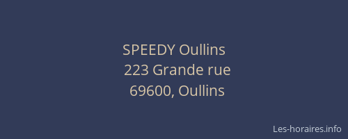 SPEEDY Oullins