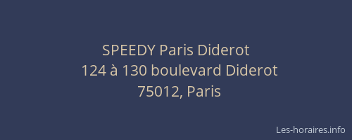 SPEEDY Paris Diderot