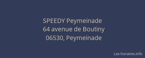 SPEEDY Peymeinade
