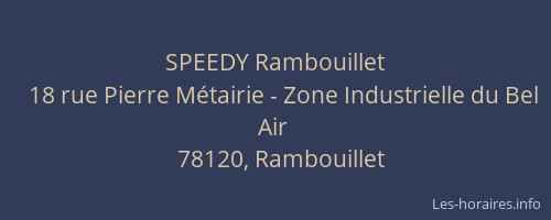 SPEEDY Rambouillet