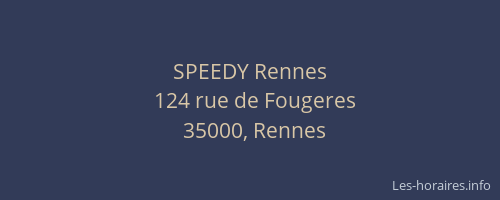 SPEEDY Rennes