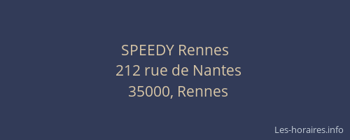 SPEEDY Rennes