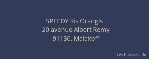 SPEEDY Ris Orangis