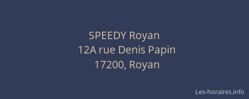 SPEEDY Royan